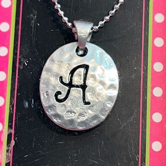 Initial necklaces Sterling silver finish  16 in chain w/2 in extender NIB - Picture 2 of 7